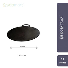 Load image into Gallery viewer, SDPMart Traditional Black MS Dosa Tawa - 11 inch
