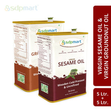 Load image into Gallery viewer, Oil_Combo5 - 10L -- SDPMart Peanut 5L + Sesame 5L