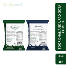 Load image into Gallery viewer, SDPMart Dhal Combo (Urad Gota + Toor Dhal) - 8LB