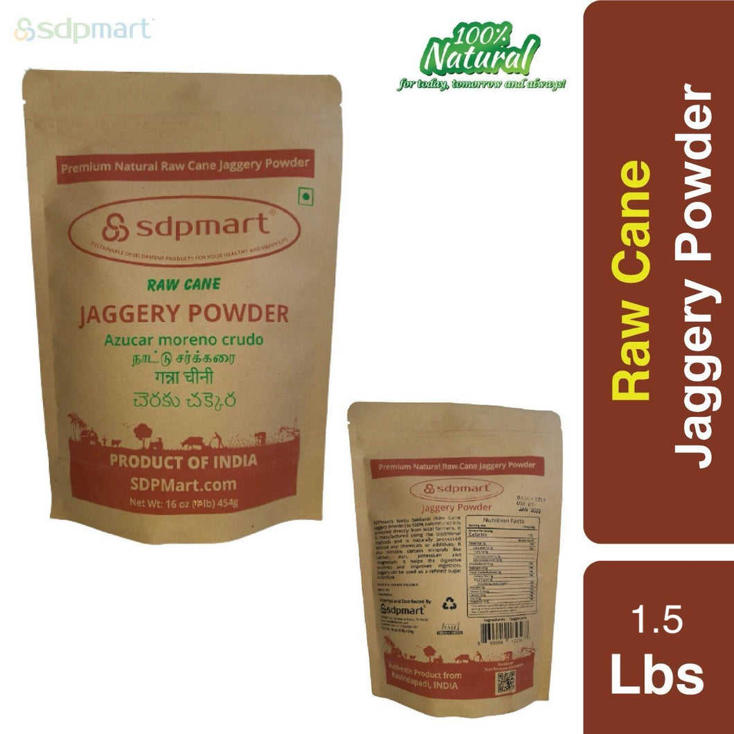 S4 - SDPMart Premium Raw Cane Jaggery Powder - 1.5 LB