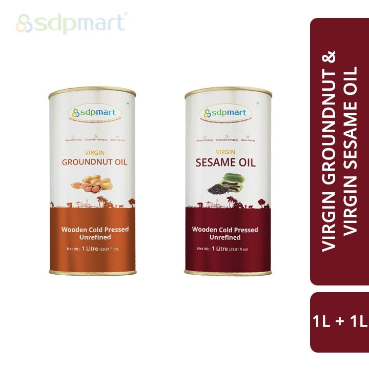 Oil_Combo1 - 2L -- SDPMart Peanut 1L + Sesame 1L