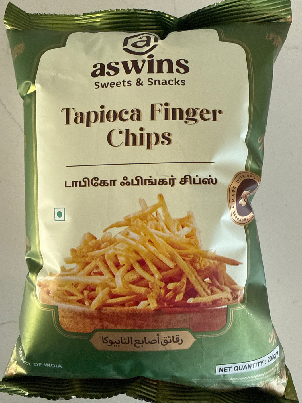 Snacks - Aswins - Tapioca Finger chips 200g