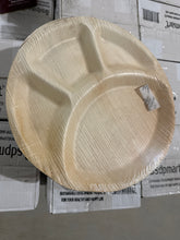 Load image into Gallery viewer, SDPMart Premium Leaf Plates - 12x10&quot; Partition - U3L1 - 25 Nos
