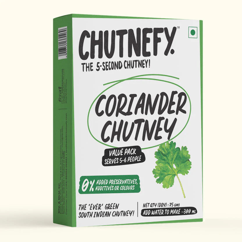 Chutnefy - Coriander Chutney | South Style | Mild | Serves 5 to 6