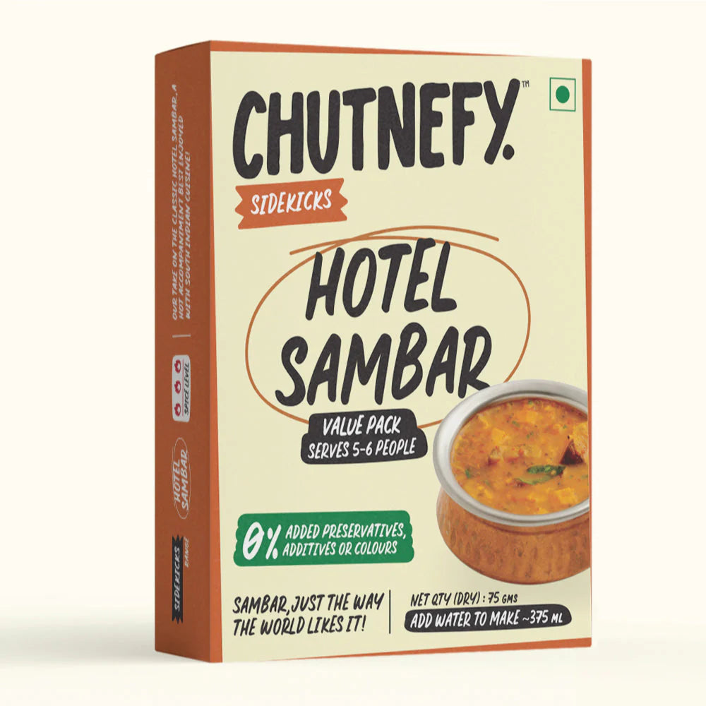 Chutnefy - Hotel Sambar Chutney | Spicy | Serves 5 to 6