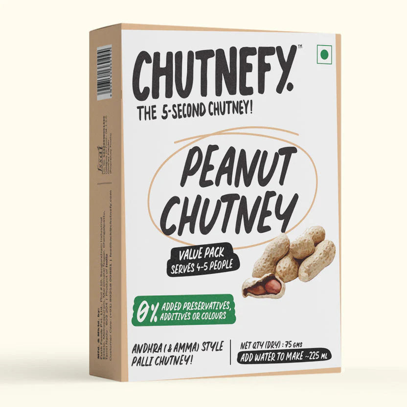 Chutnefy - Peanut Chutney | Andhra Style | Spicy | Serves 4 to 5