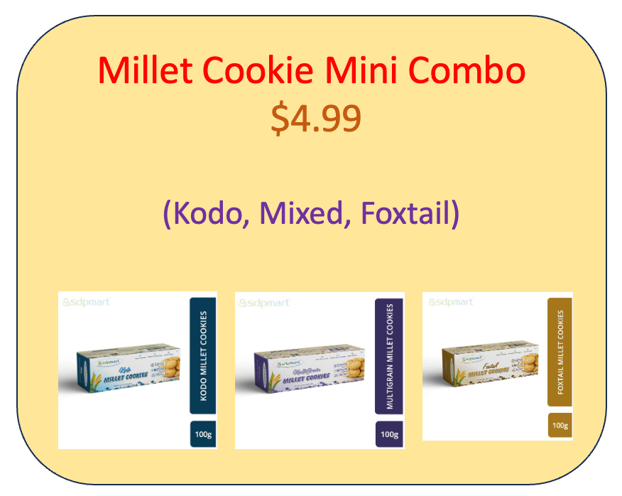 C0 - SDPMart Millet Cookies mini Combo - 300G (3packs) - Exp : 31Dec2025