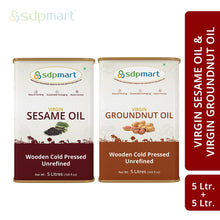 Load image into Gallery viewer, Oil_Combo5 - 10L -- SDPMart Peanut 5L + Sesame 5L
