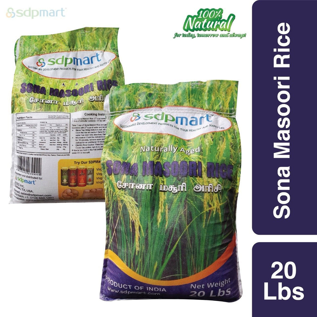 R3 - SDPMart Premium Sona Masoori Rice 20Lb