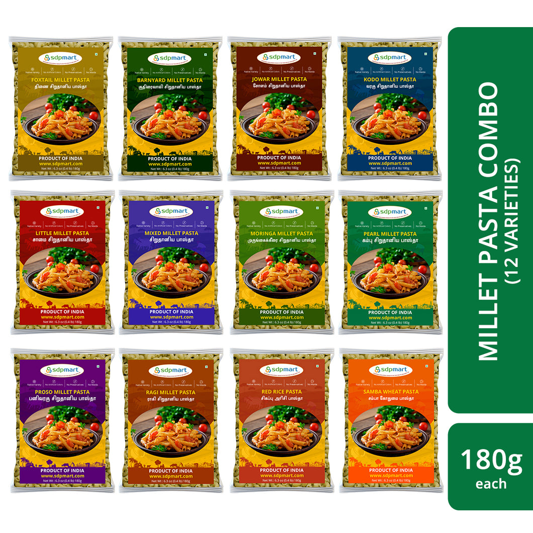 Millet Pastas Combo Box - 12 Packets